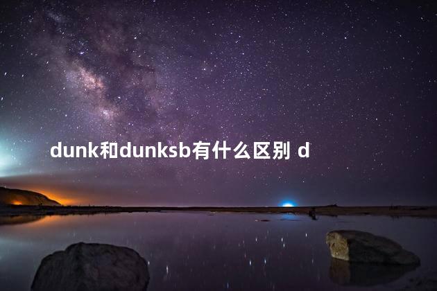 dunk和dunksb有什么区别 dunk和dunksb脚感差别大吗